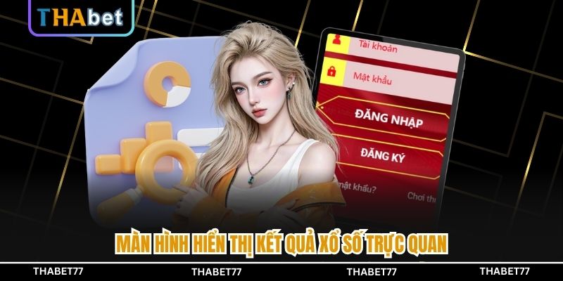 Màn hình hiển thị kết quả xổ số trực quan